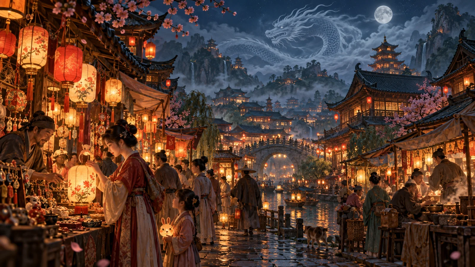 Con sông dưới trời sao phản chiếu ngôi làng và câu chuyện cổ